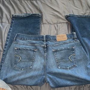Wide leg jeans from American eagle outfitters, size 10, blue jeans